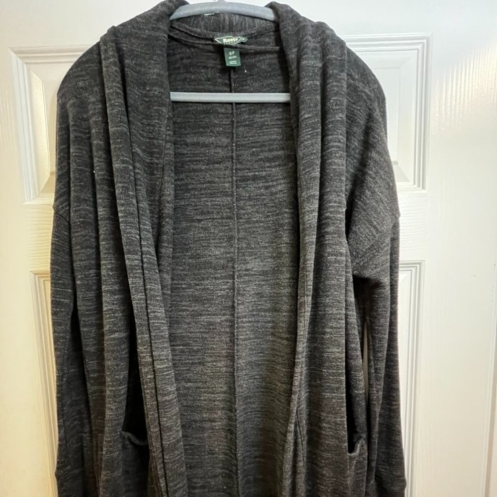 Roots Women's Open Gray Cardigan - Small (Over-Sized)